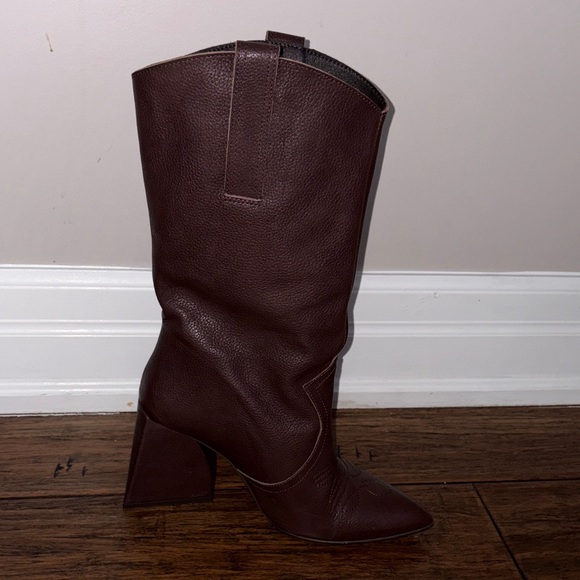 L'INTERVALLE Dark Brown Heeled Boots - Picture 9 of 12